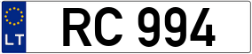 Trailer License Plate